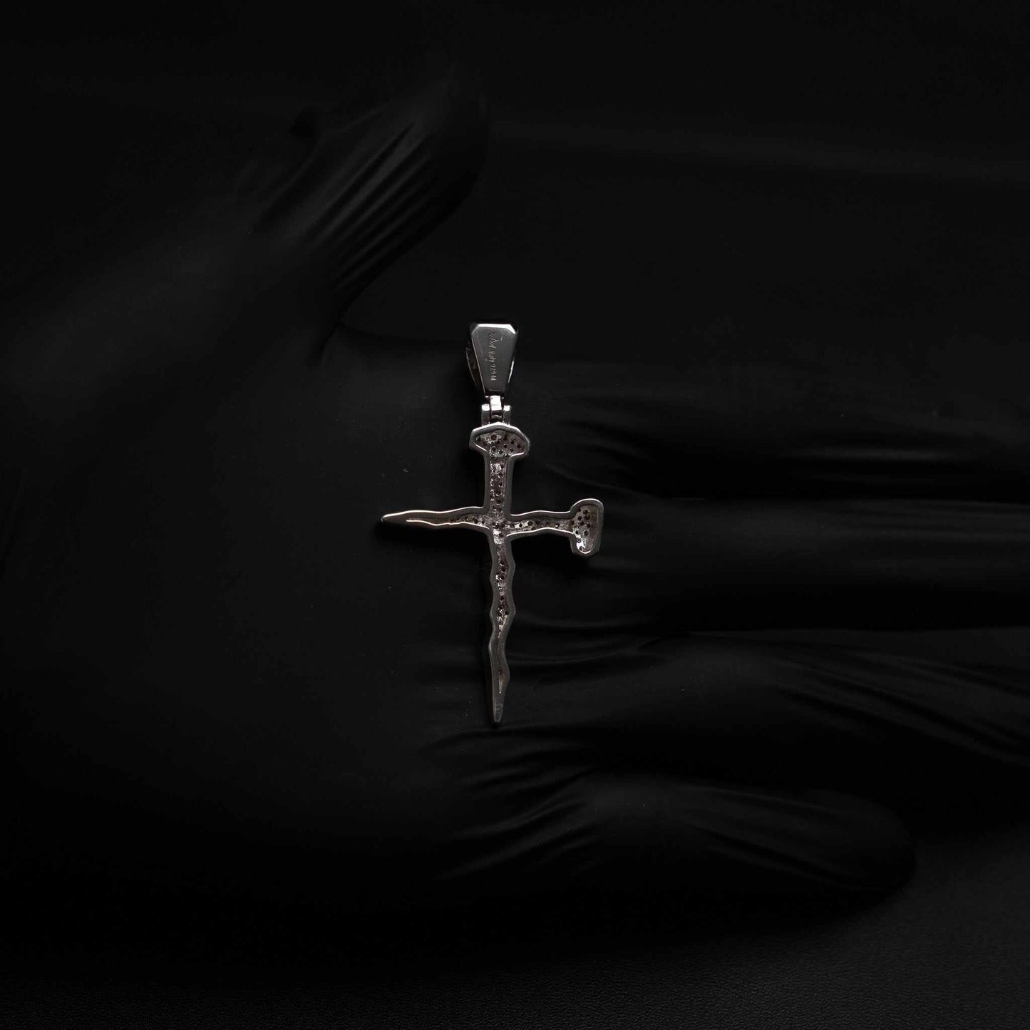 Nail Cross Moissanite 925 Sterling Silver Pendant