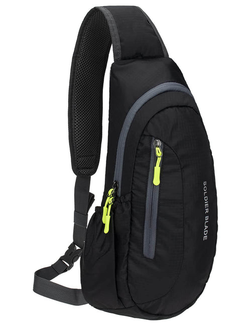 Black Crossbody Sling Bag – Lightweight Unisex Chest Pack
