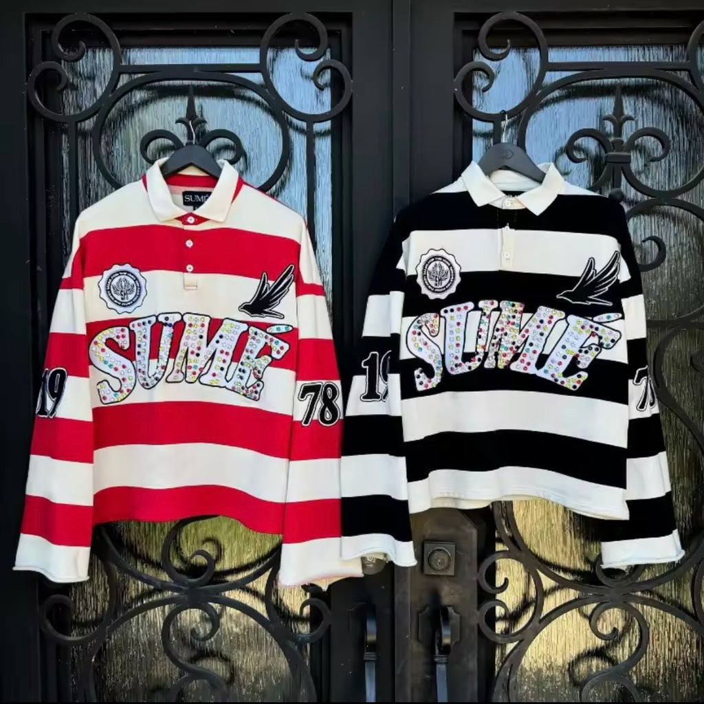 The Diamond Polo — Y2K Stripe Set