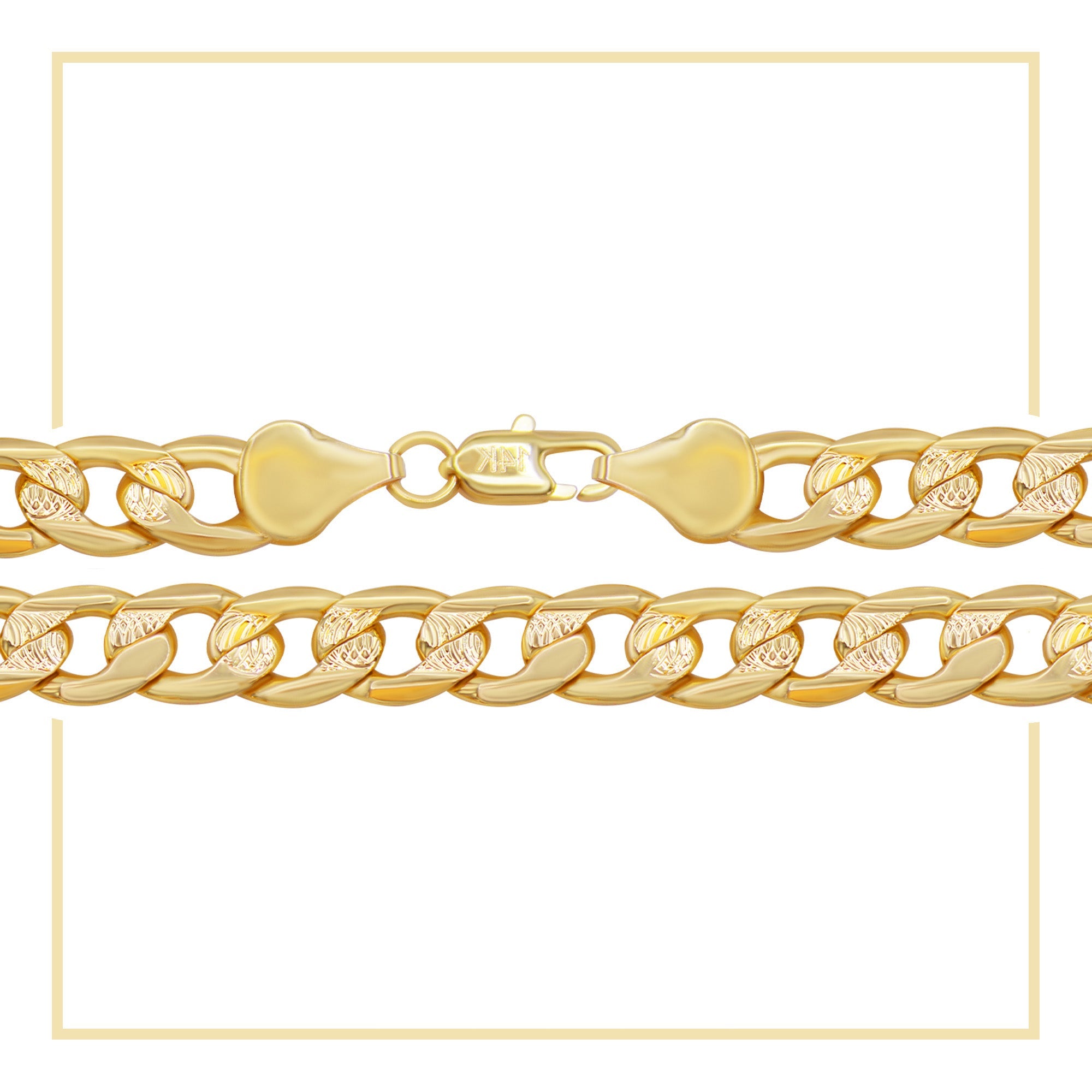 The Heritage Cuban — 14K Gold Filled, 24" · 9mm Diamond Cut