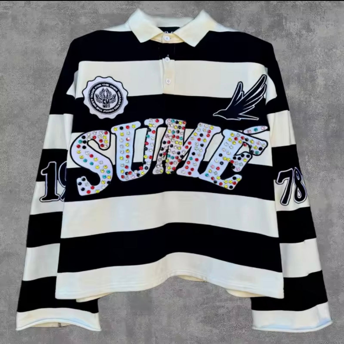 The Diamond Polo — Y2K Stripe Set