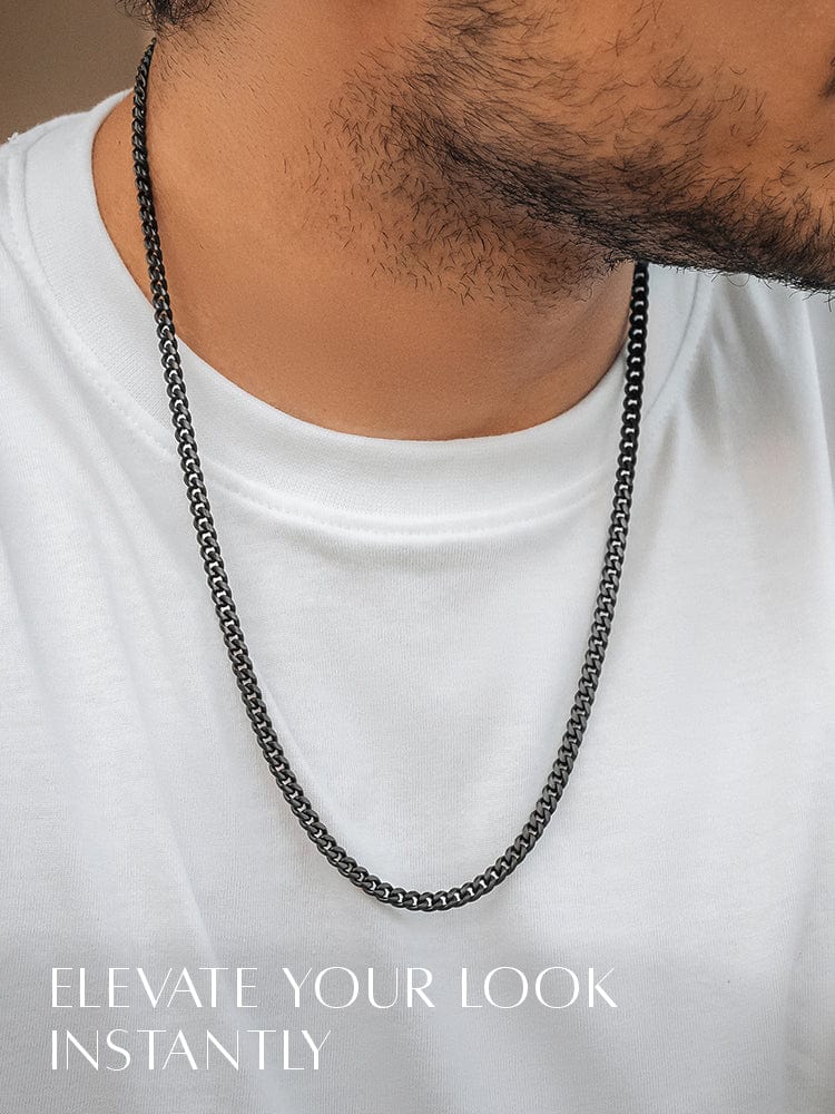 The Shadow Cuban — 3.5mm Black Link Chain