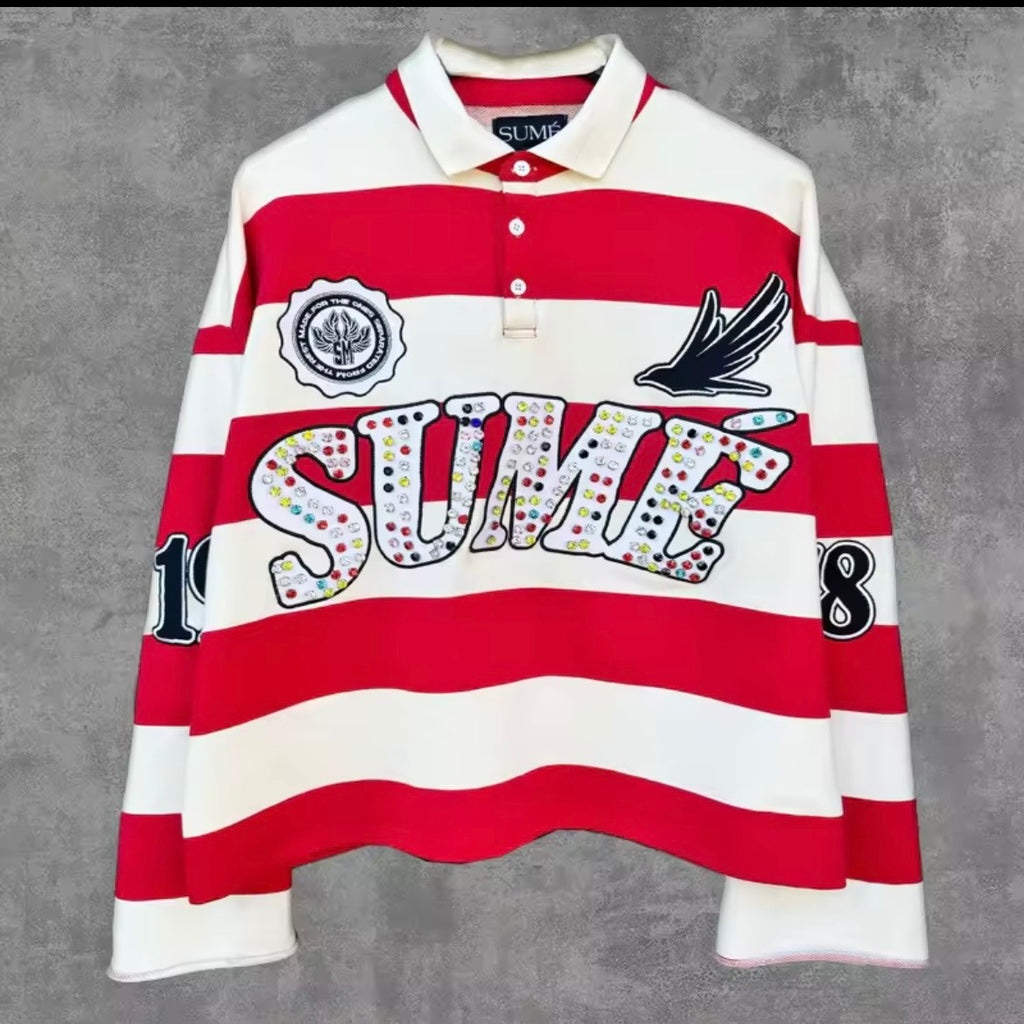 The Diamond Polo — Y2K Stripe Set
