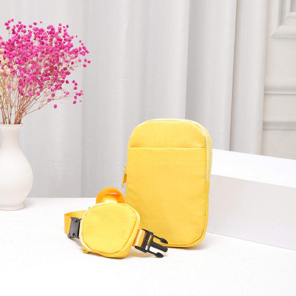 Solid Nylon Sling Bag Crossbody Bag
