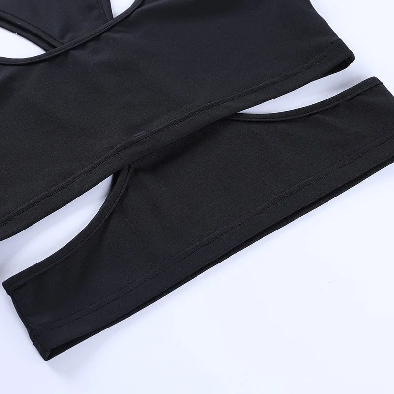 Y2K Cut-Out Sleeveless Crop Top — Women's
