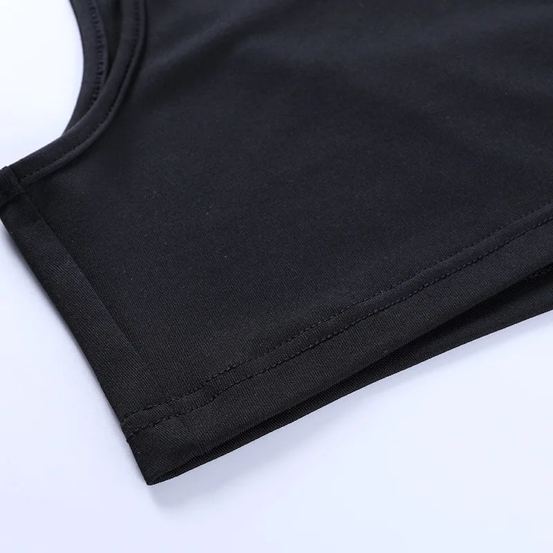 Y2K Cut-Out Sleeveless Crop Top — Women's