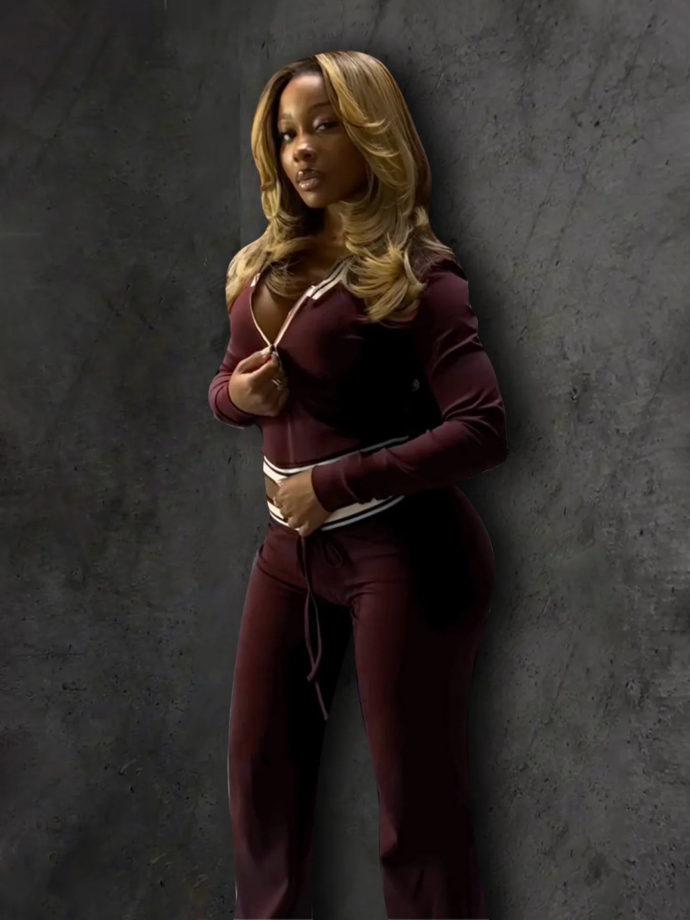 Sexy Streetwear Tracksuit Set — Women's Two-Piece