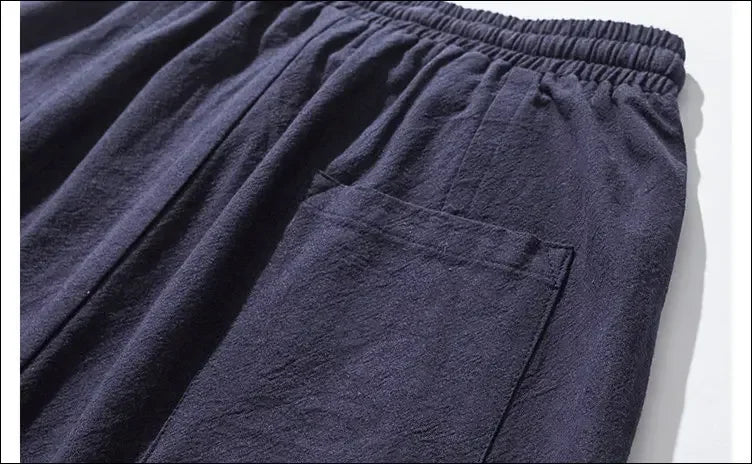 Cotton Linen Drop-Crotch Harem Pants