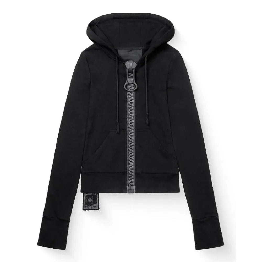 Y2K Harajuku Oversized Zip-Up Hoodie — Women