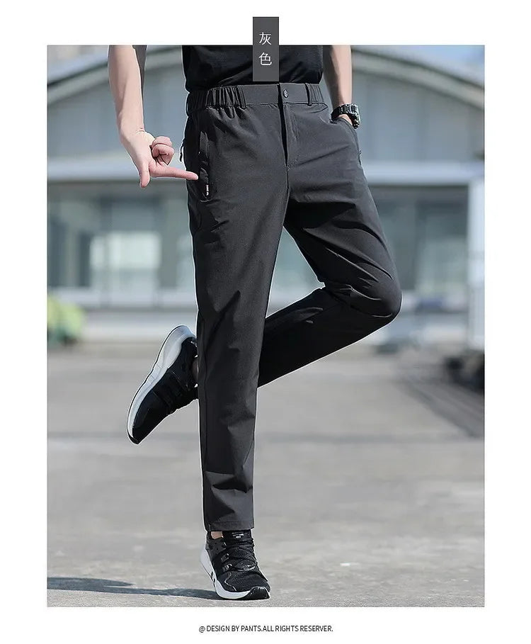 Ice Silk Quick-Dry Straight Pants