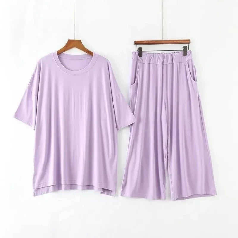 Plus Size Modal Pajamas Set