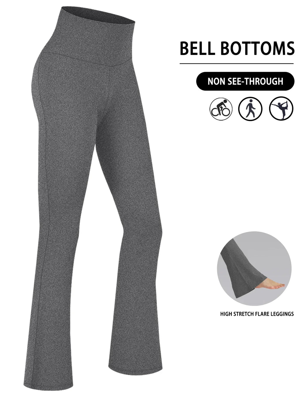 Plus Size High Waist Flare Bootleg Leggings — Women