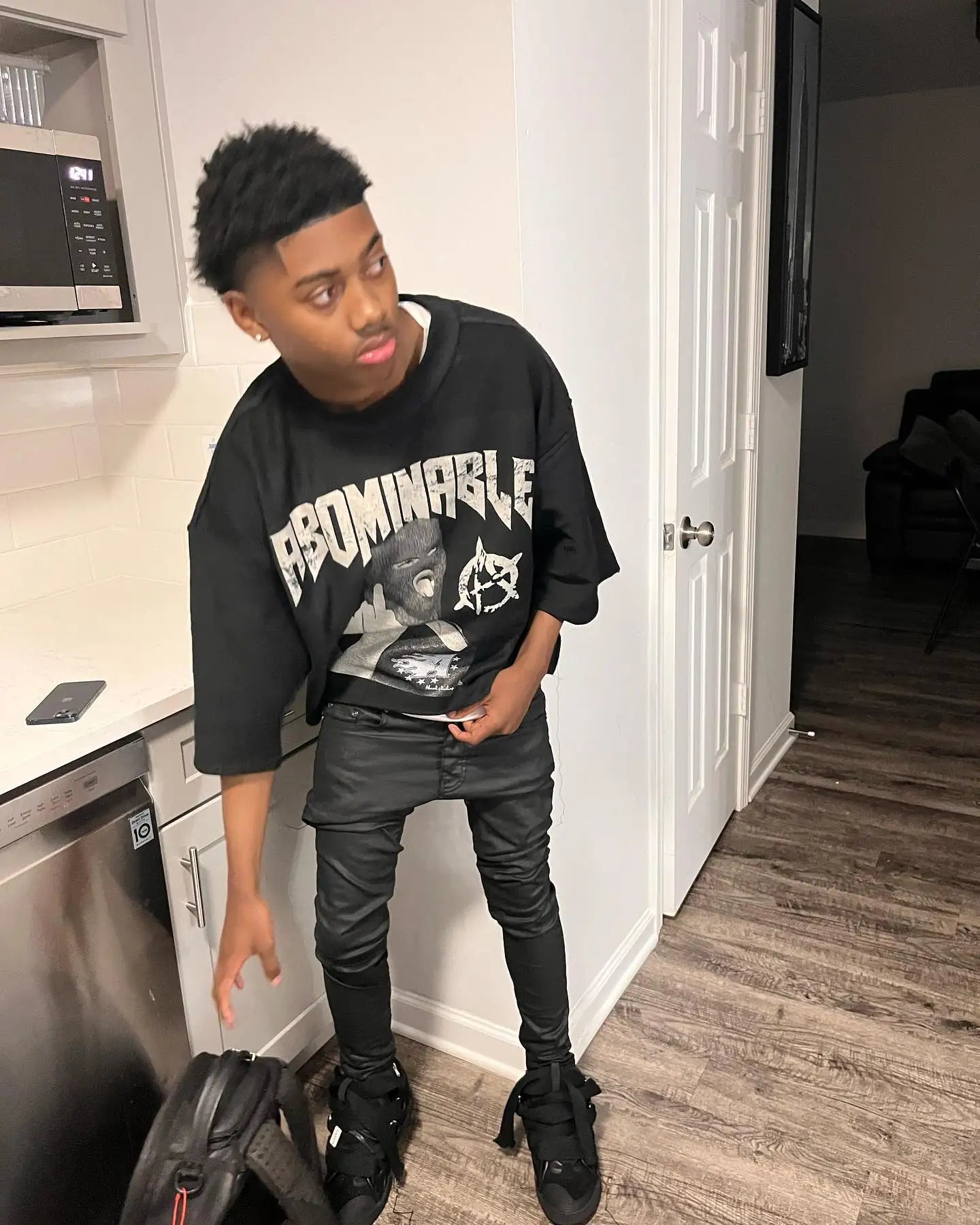 Hip Hop Graphic Print Oversized Tee