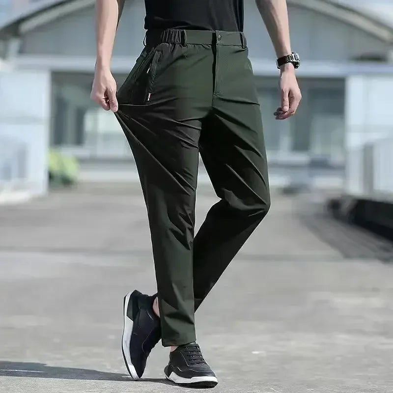Ice Silk Quick-Dry Straight Pants