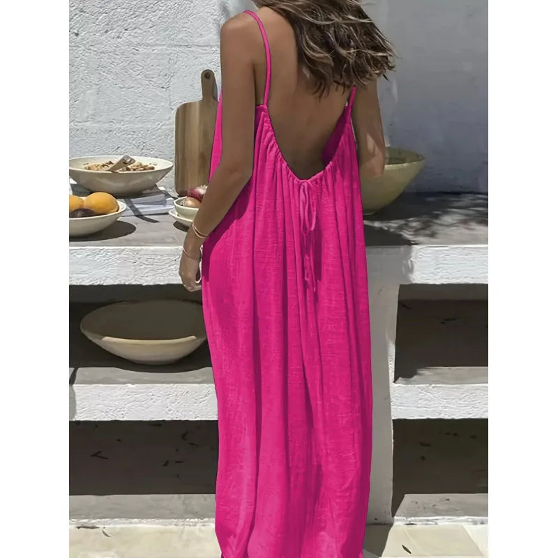 Strapless Backless Maxi Dress