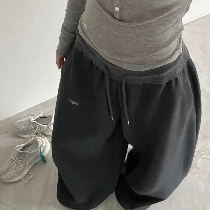Oversized Hip-Hop Wide Leg Sweatpants