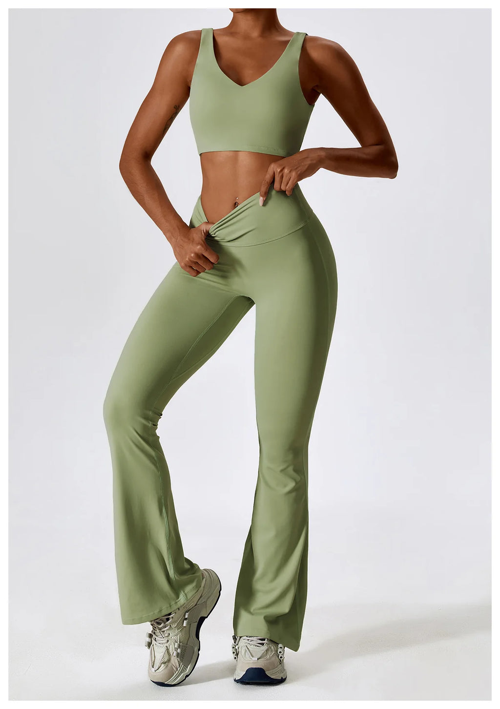 Seamless Yoga Set – Leggings & Crop Top