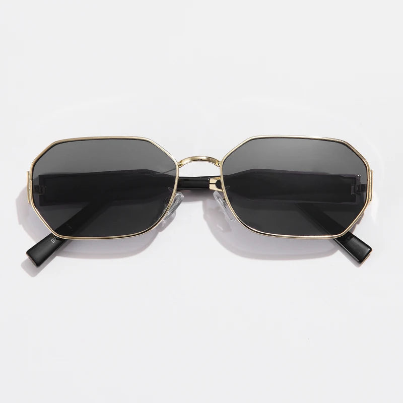 Retro Metal Rectangle Sunglasses