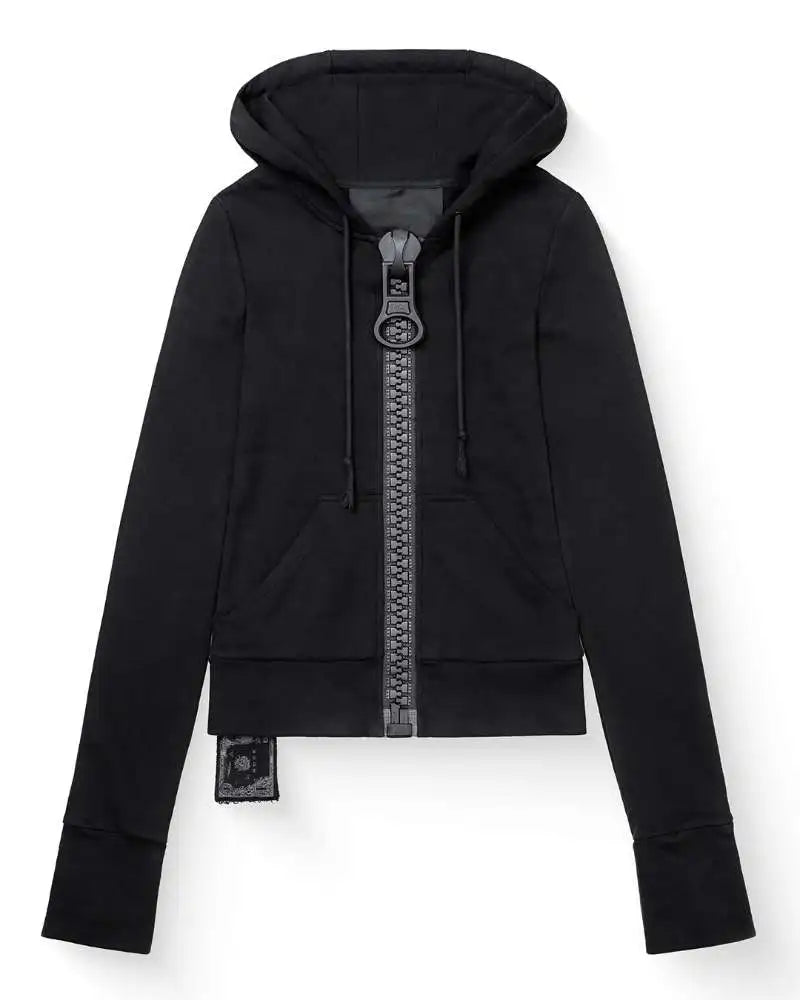 Y2K Harajuku Oversized Zip-Up Hoodie — Women