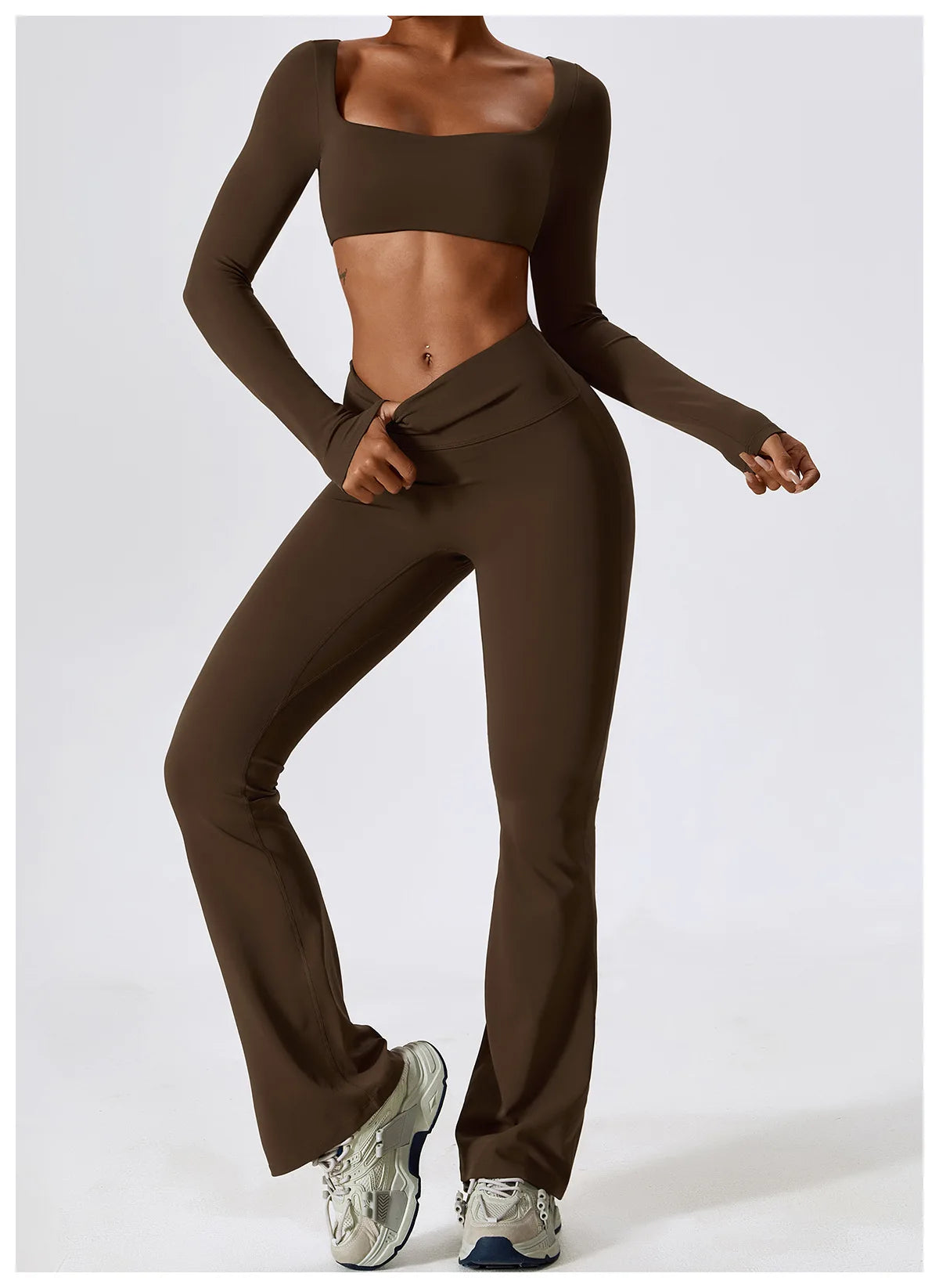 Seamless Yoga Set – Leggings & Crop Top