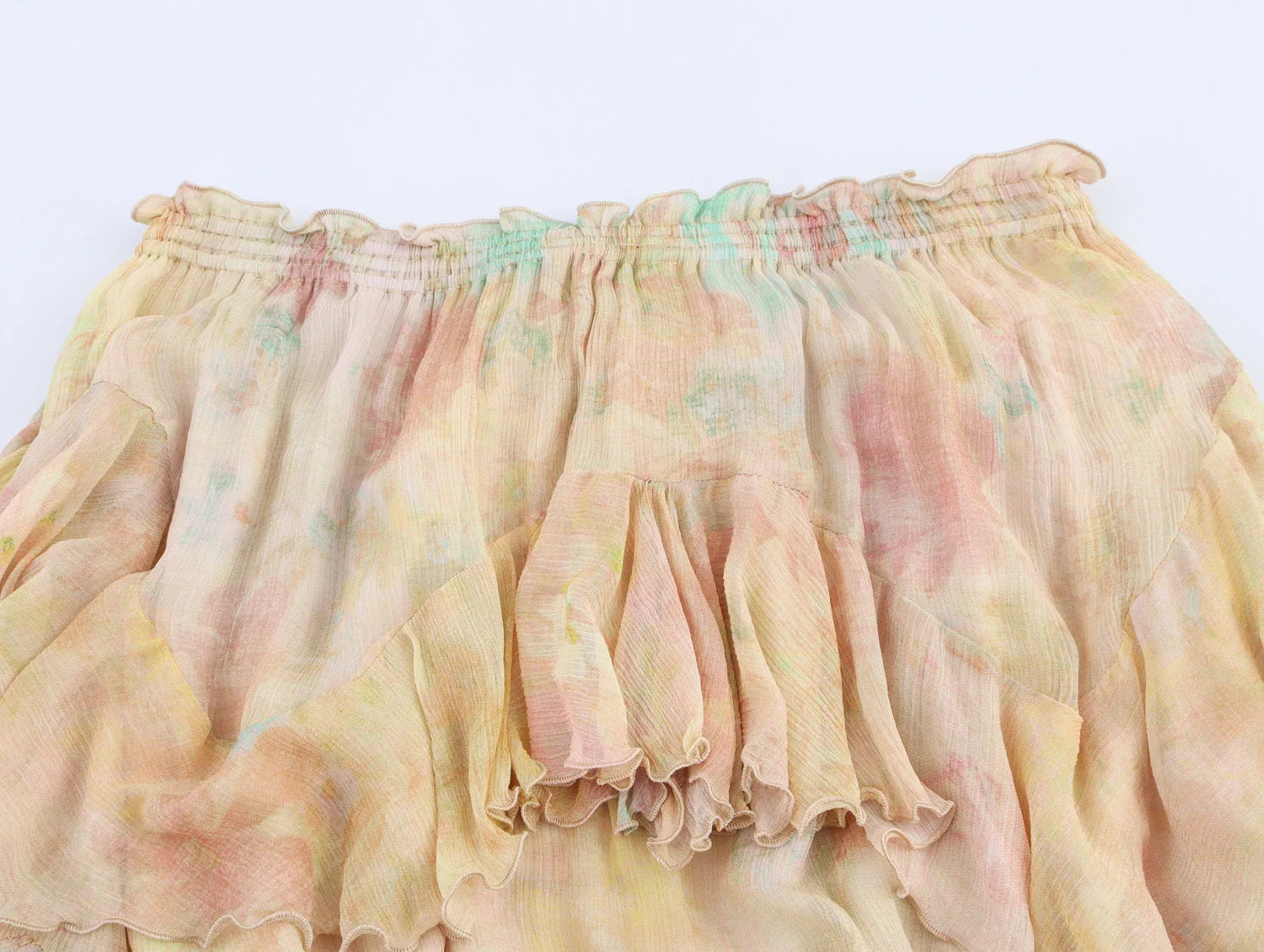 Gradient Tiered Ruffle Maxi Skirt — Women's Boho