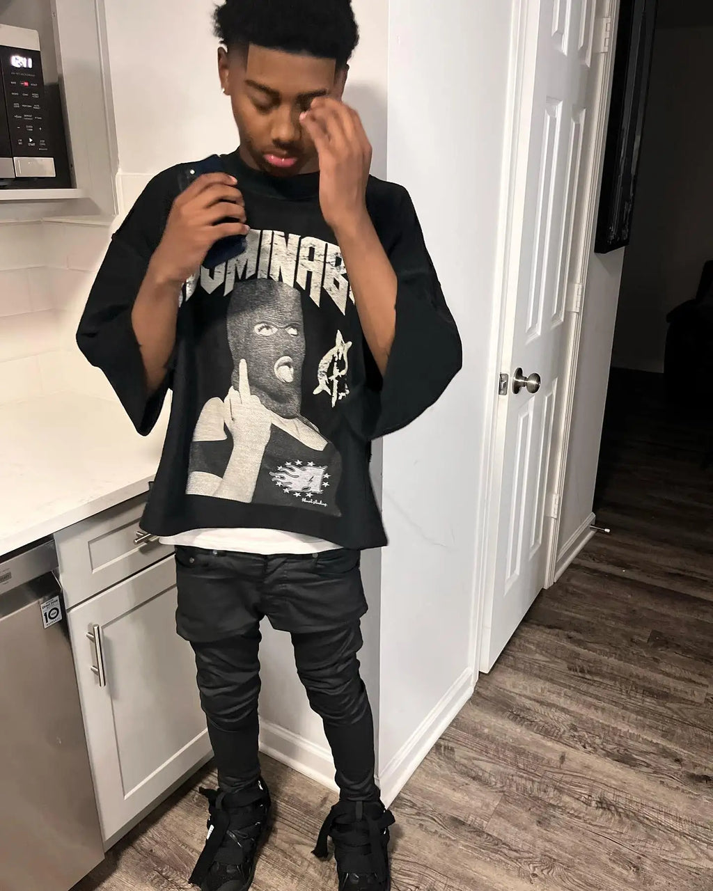 Hip Hop Graphic Print Oversized Tee