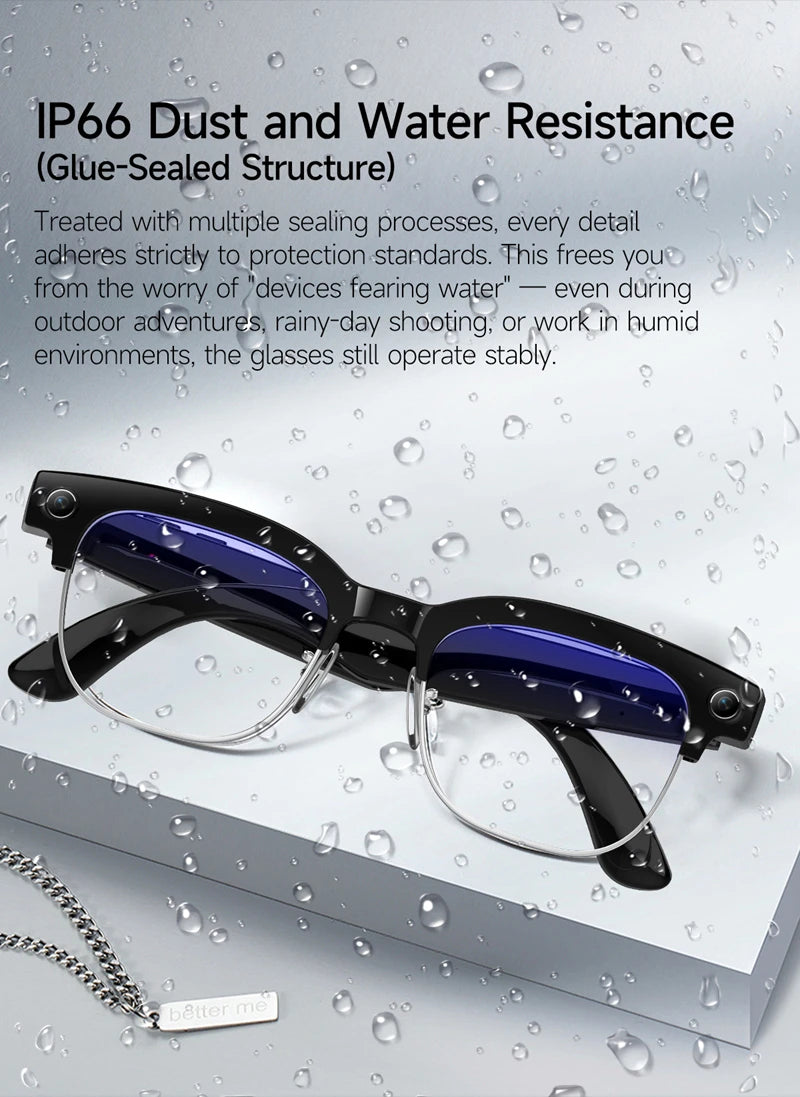 4K Smart AI Bluetooth Sunglasses with Camera