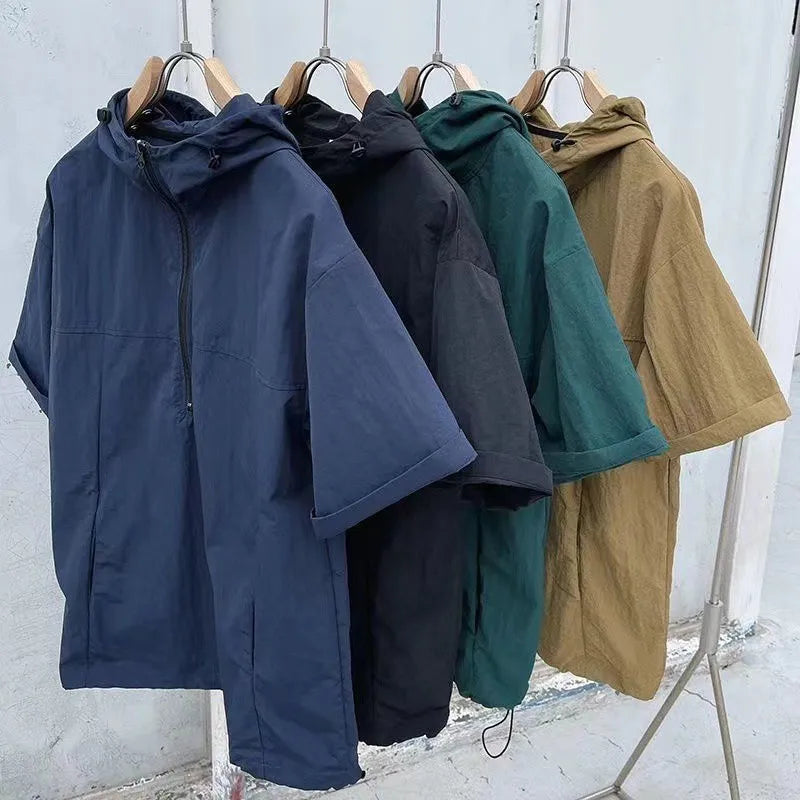 Men's Cargo Style Hooded T-Shirt & Shorts Set