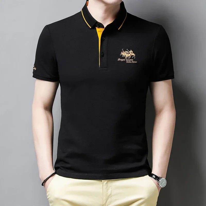 Embroidered Short Sleeve Polo