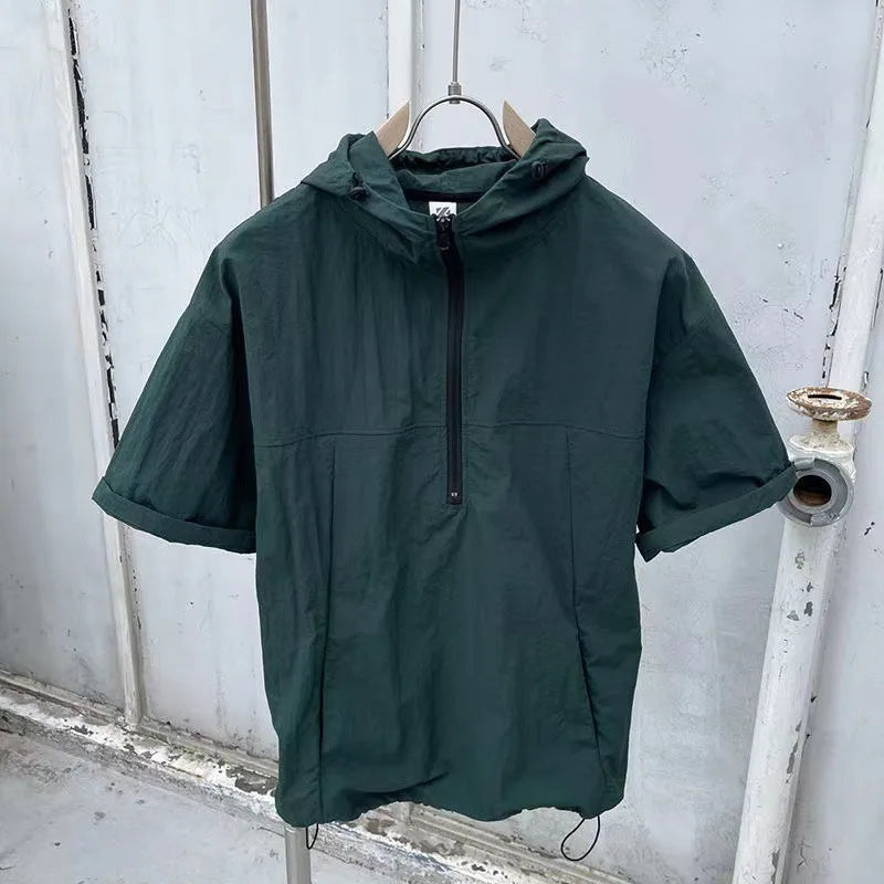 Men's Cargo Style Hooded T-Shirt & Shorts Set