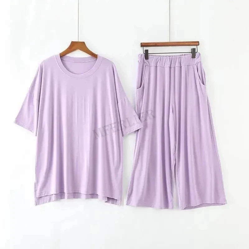 Plus Size Modal Pajamas Set