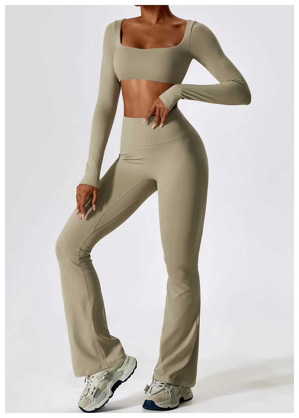 Seamless Yoga Set – Leggings & Crop Top