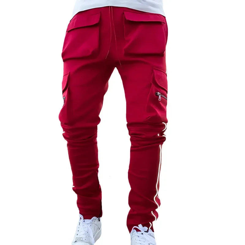 Reflective Multi-Pocket Jogger Pants