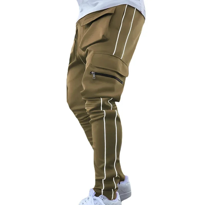 Reflective Multi-Pocket Jogger Pants