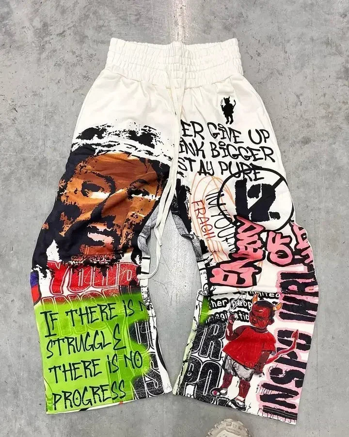 Y2K Gothic Letter Patch Baggy Sweatpants