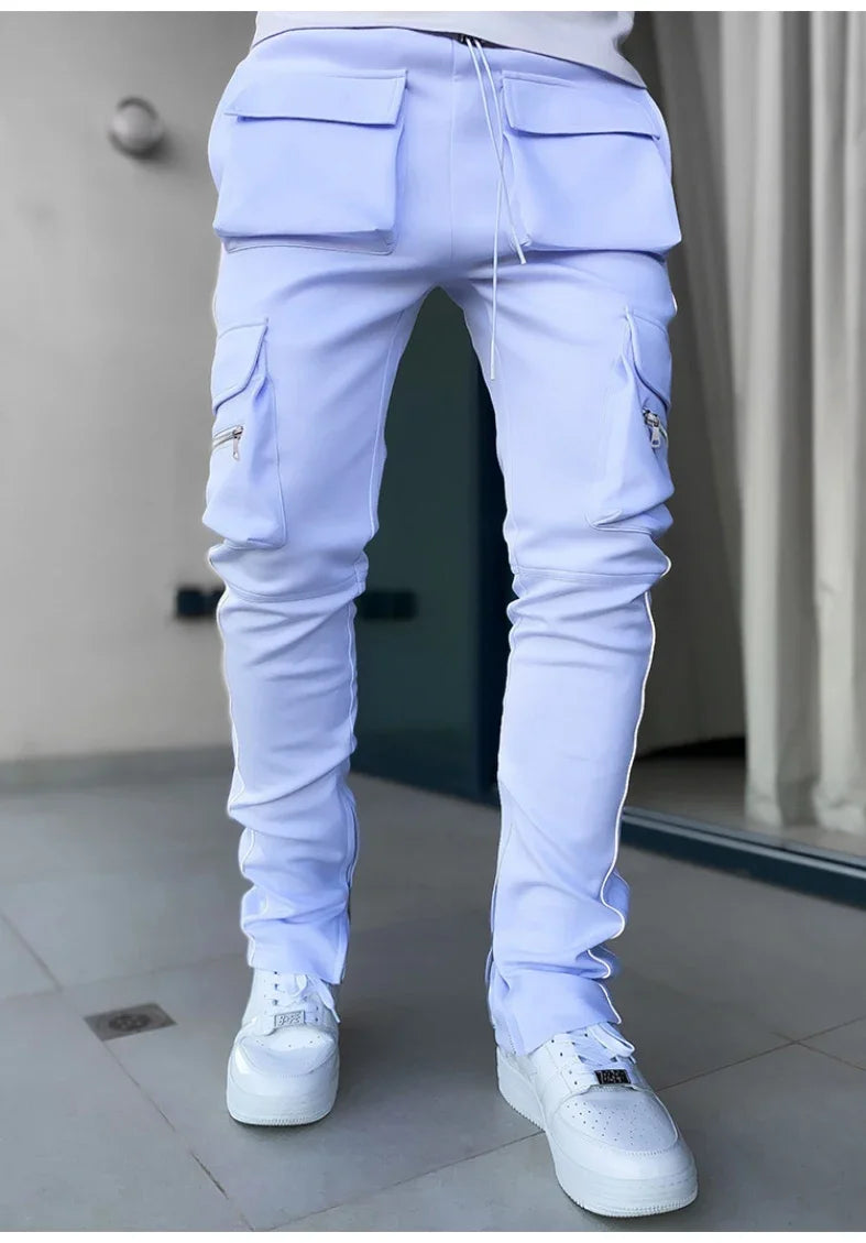 Reflective Multi-Pocket Jogger Pants