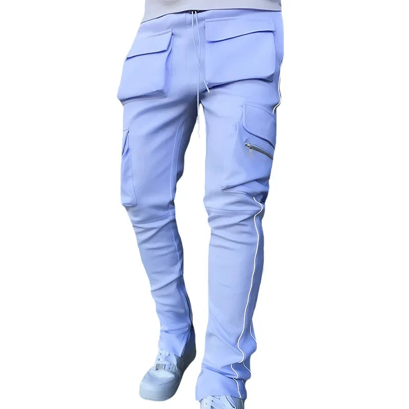 Reflective Multi-Pocket Jogger Pants