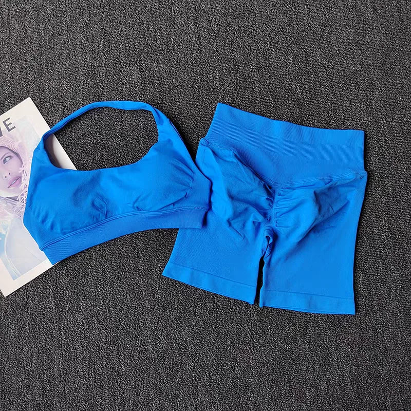 Seamless Yoga Set – Bra & Shorts