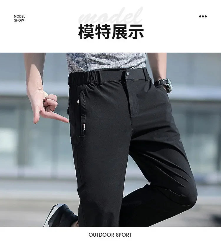 Ice Silk Quick-Dry Straight Pants