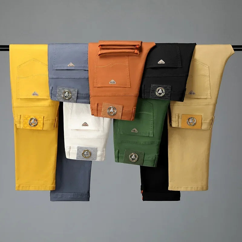 The Spectrum Slim — Seven-Color Stretch Jean