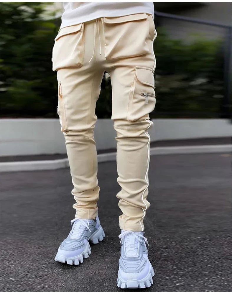 Reflective Multi-Pocket Jogger Pants