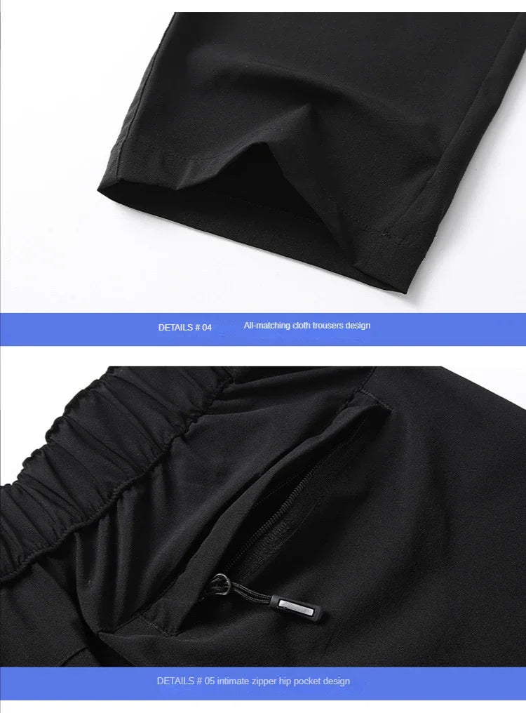 Ice Silk Quick-Dry Straight Pants