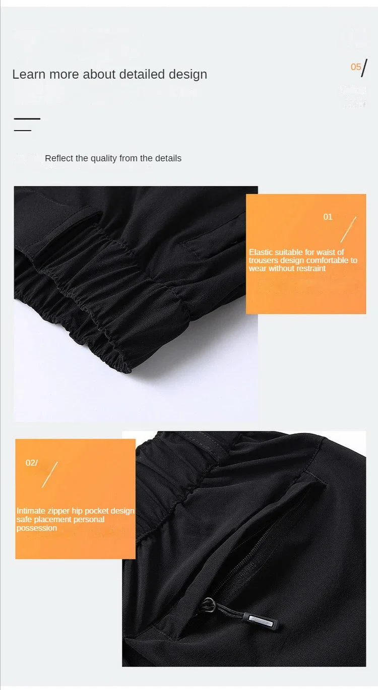Ice Silk Quick-Dry Straight Pants