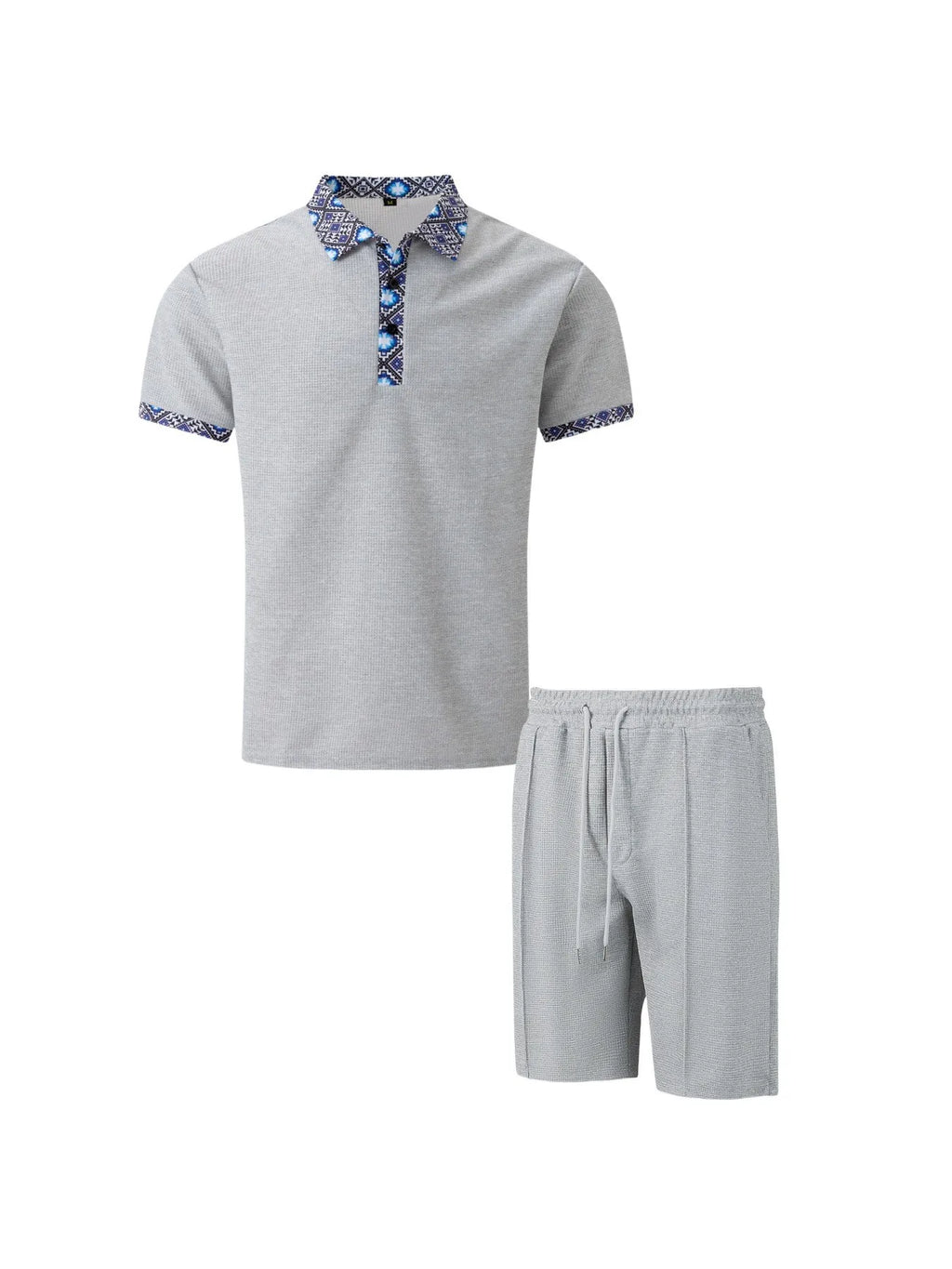 Men's Waffle Two-Piece Suit Shorts Set