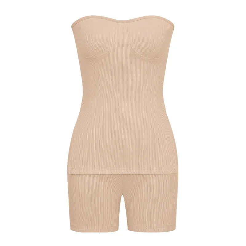 Ribbed Knit Tank & Shorts Two-Piece Set — Women's