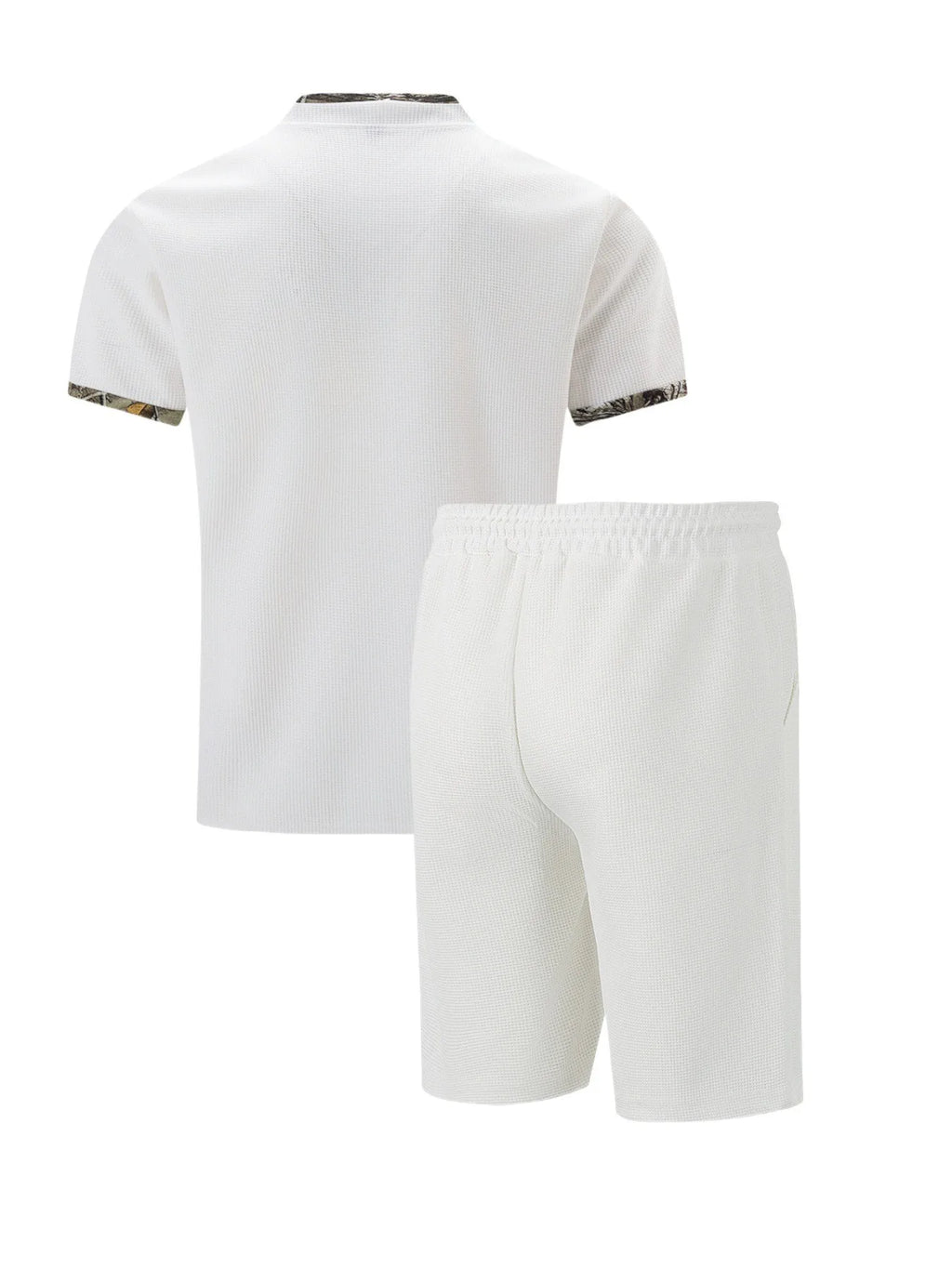 Men's Waffle Two-Piece Suit Shorts Set