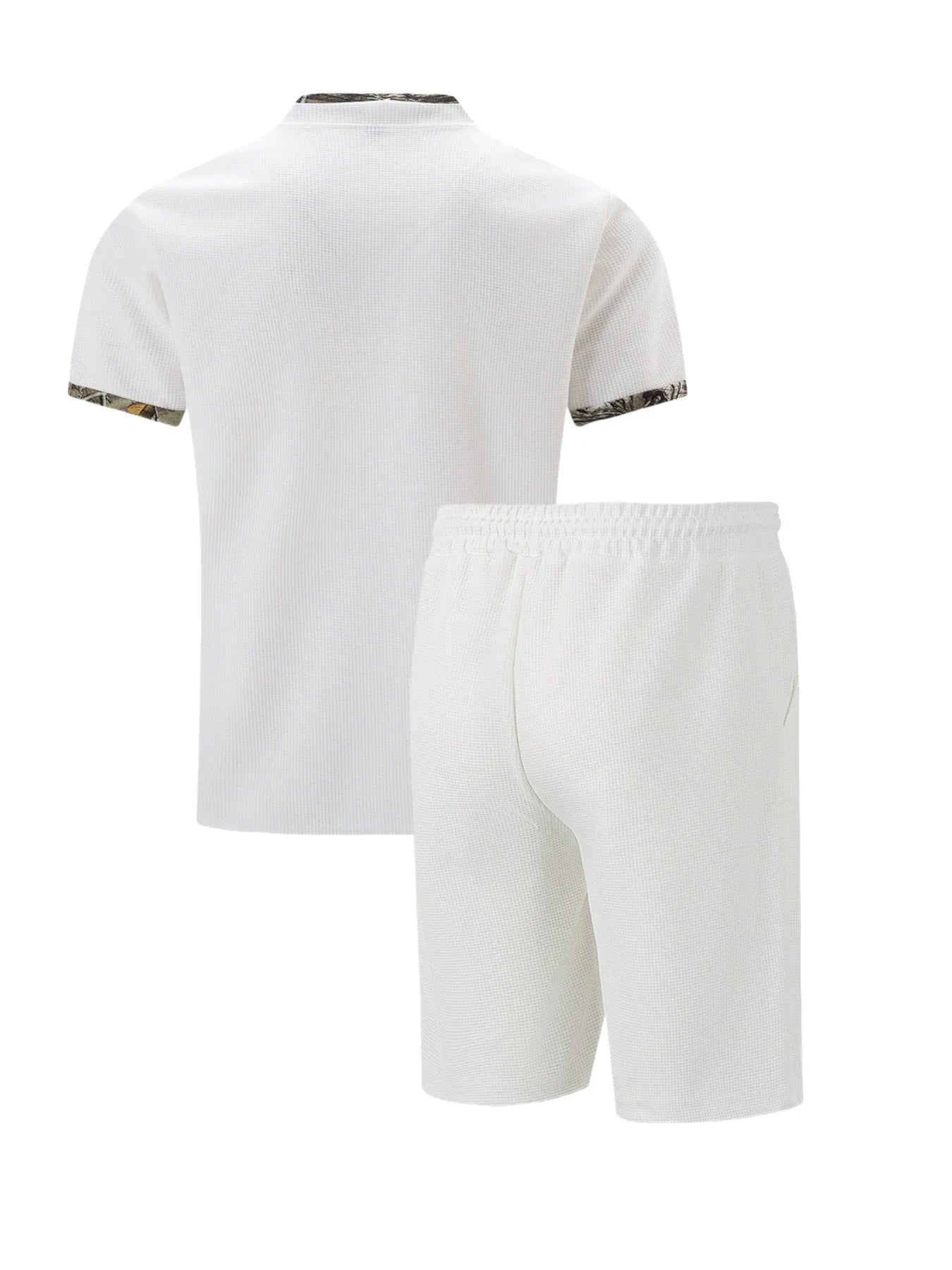 Men's Waffle Two-Piece Suit Shorts Set