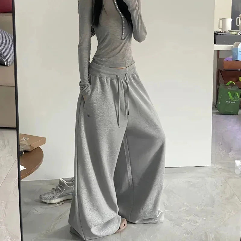 Oversized Hip-Hop Wide Leg Sweatpants