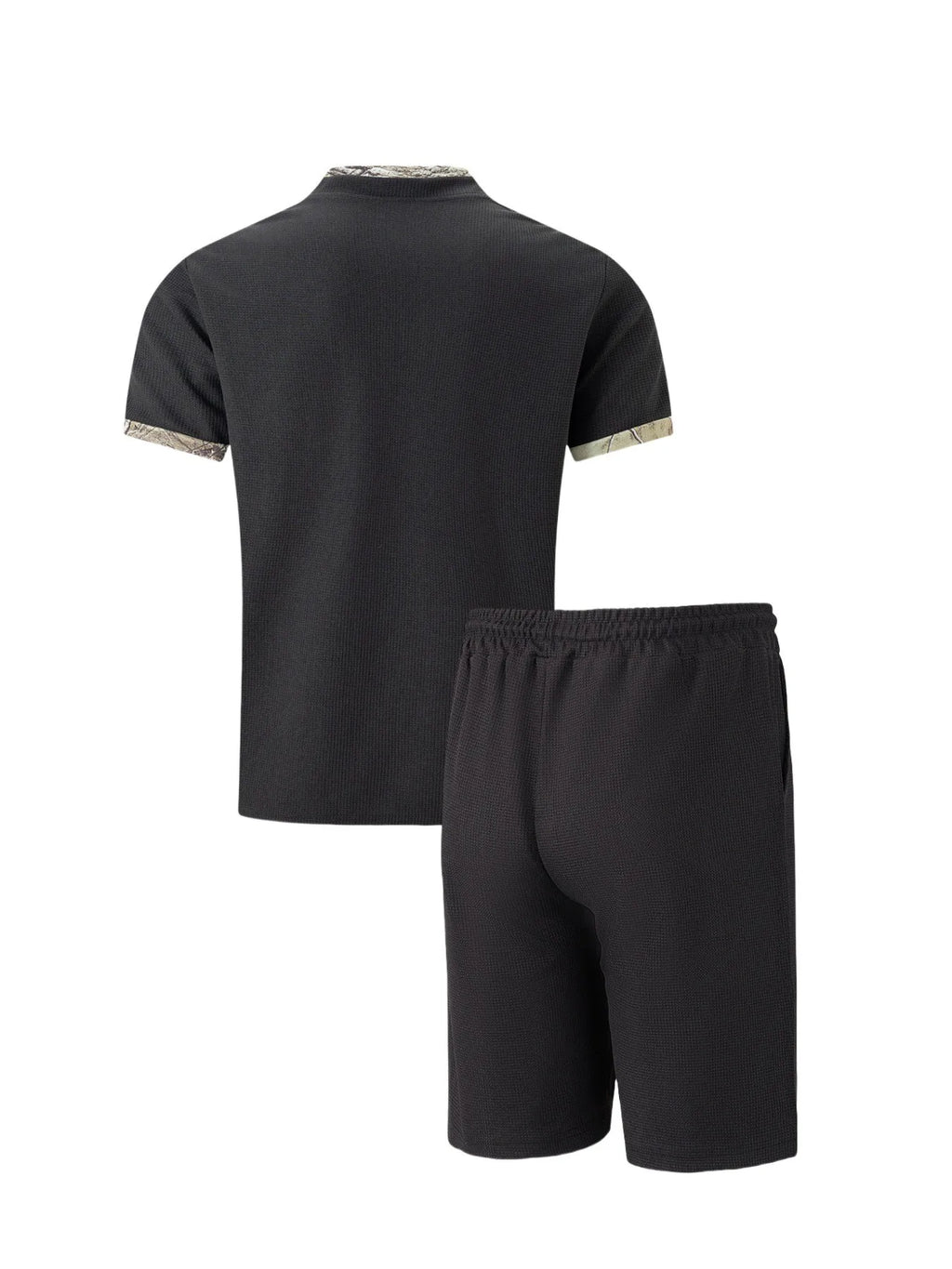 Men's Waffle Two-Piece Suit Shorts Set