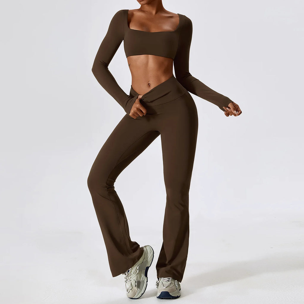Seamless Yoga Set – Leggings & Crop Top